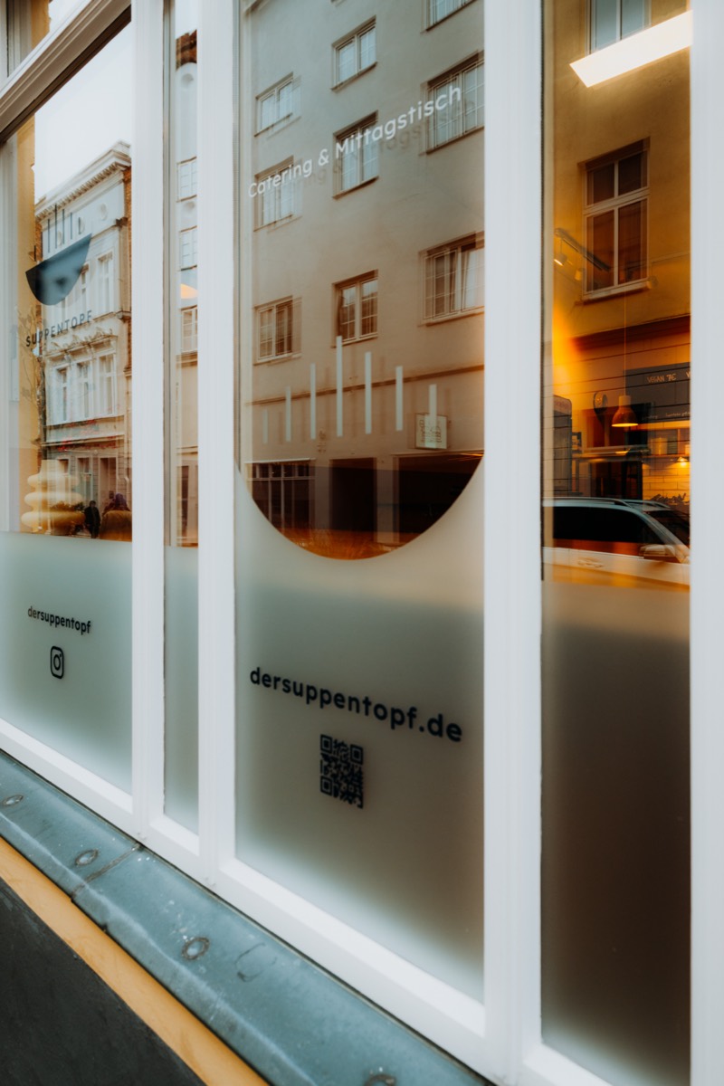 Schaufenster des Suppentopf in der Fleischhauerstraße